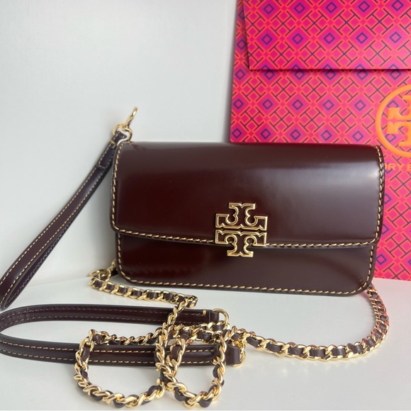 NWT Tory Burch Britten Smooth Chain Wallet & Wristlet - Picture 4 of 16